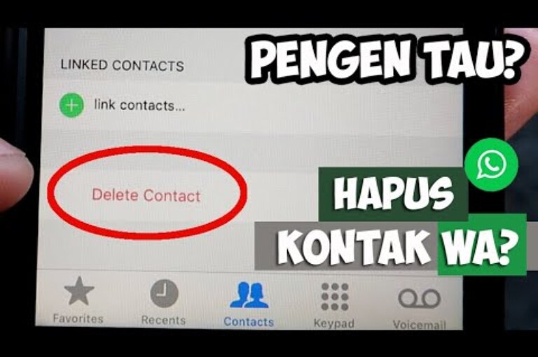 Cara Menghapus Kontak di Whatsapp