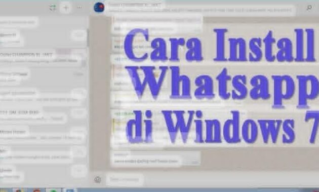Cara Download WhatsApp di Laptop Windows 7